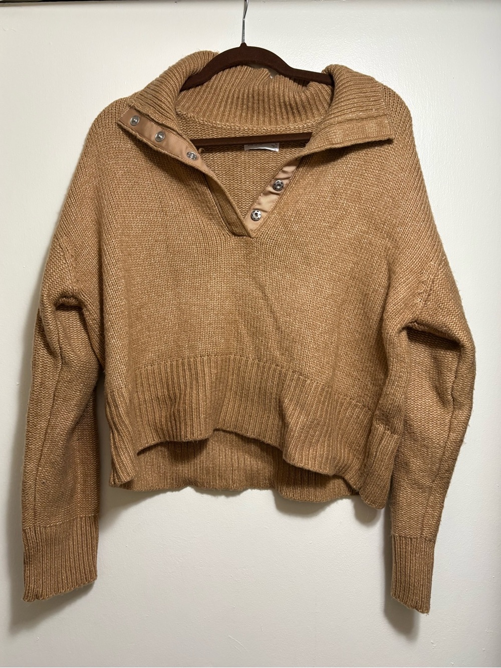 Soft brown Sonoma crop sweater, size large